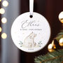 Personalised Baby’s First Christmas Ornament Ceramic Keepsake Bauble, thumbnail 2 of 11