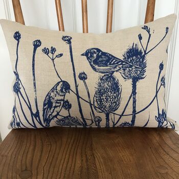Lavender Scented Sleep Pillow, 'Birds On Teasels', 6 of 12