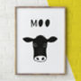 Cow Moo Print, Baby's Birthday Or Christening Gift, thumbnail 4 of 7