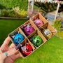 Multi Coloured Set Of Six Mirror Ball Baubles, thumbnail 2 of 5