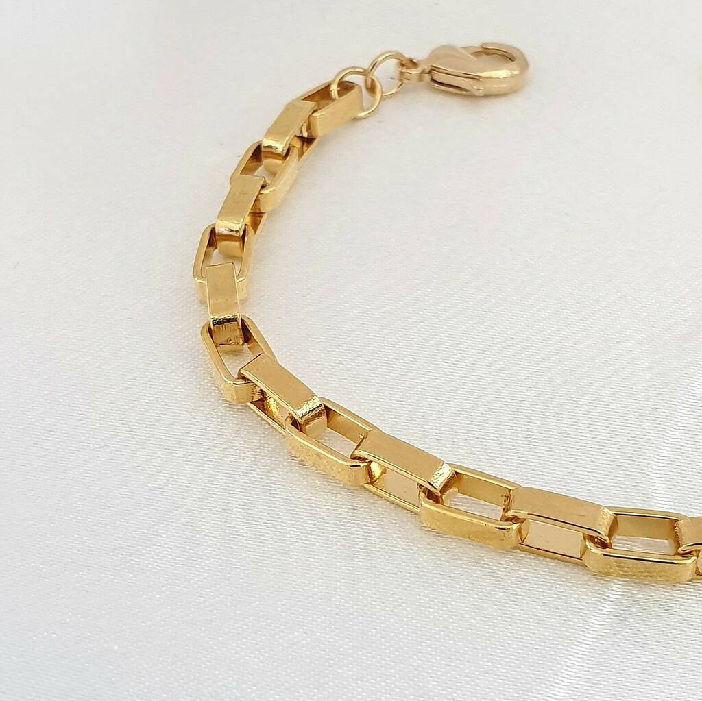 Thick Gold Link Bracelet By Misskukie | notonthehighstreet.com