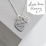 Handwriting Mini Heart Necklace With Birthstone Charm, thumbnail 2 of 9