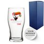 Personalised Christmas Toucan Guinness Pint Glass, thumbnail 1 of 3