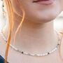 Simple Pearl And Gemstone Beaded Necklace, thumbnail 1 of 12