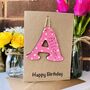 Personalised Alphabet Letter Birthday Keepsake Card, thumbnail 5 of 6