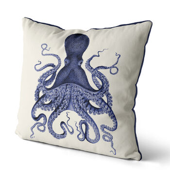 Blue Octopus Cushion, Multi Colours Available, 7 of 8