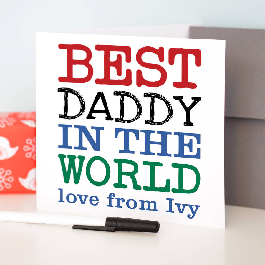Personalised 'Best Daddy' Father's Day Card, 1 of 3
