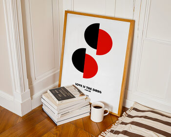 Love Is The Drug For Me Giclée Retro Art Print, 2 of 3