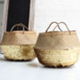 Gold Sequin Dipped Seagrass Basket, thumbnail 4 of 6