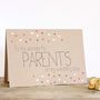 Personalised Parents Wedding Thank You Card, Gold Dots, thumbnail 3 of 7