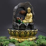 Golden Meditating Buddha Tabletop Water Feature 30cm, thumbnail 4 of 8