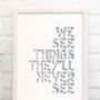 'We See Things' Oasis Lyrics Typography Print, thumbnail 5 of 7