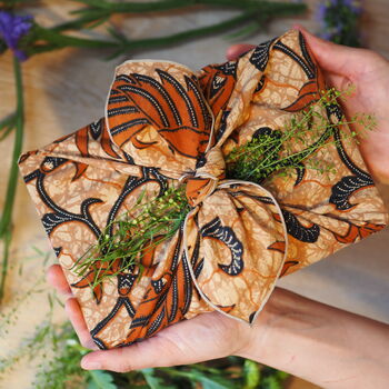 Reusable Recycled Fabric Gift Wrap 'Batik', 6 of 12