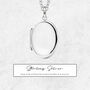 Personalised Plain Oval Locket In Sterling Silver, thumbnail 6 of 12