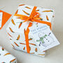 Recycled Carrot Wrapping Paper Stickers, thumbnail 2 of 4