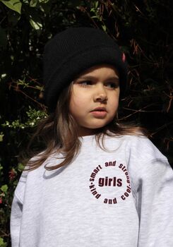 Children's Sweatshirt Girls Are Smart And Strong, 2 of 4
