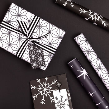 Luxury Lined Stars, Christmas Wrapping Paper, 4 of 5