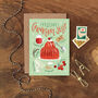 Festive Cranberry Jelly Recipe Christmas Card, thumbnail 1 of 3