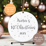Personalised Baby's First Christmas Script Decoration, thumbnail 2 of 8