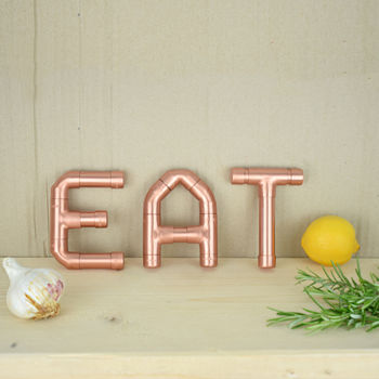 'Eat' Copper Letters, 3 of 4