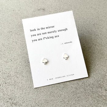 Poetic Ace Of Spades Earrings. You Are F*Cking Ace, 5 of 5