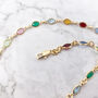18ct Gold Plated Multi Colour Gemstone Crystal Necklace, thumbnail 3 of 5
