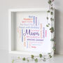 Personalised 90th Birthday Word Art Gift For Her, thumbnail 1 of 8