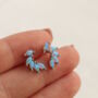 Opal Turquoise Wing Stud Earrings, thumbnail 3 of 9