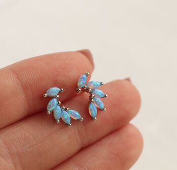 Opal Turquoise Wing Stud Earrings, 3 of 9