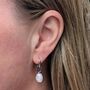 The Statement Pearl Earrings, Silver, thumbnail 2 of 6