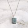 The Rectangle Aquamarine Necklace, Silver, thumbnail 3 of 7