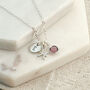 Pisces, Initial And Birthstone Necklace, thumbnail 3 of 7