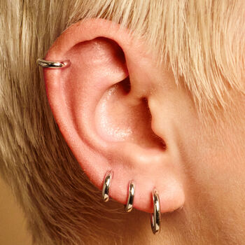 Classic Single Cartilage Hoop Earring, 7mm, 4 of 5
