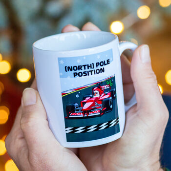 Funny Motor Racing Christmas Mug, 3 of 3