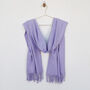 Lilac Tassel Soft Personalised Scarf Or Wrap, thumbnail 4 of 11