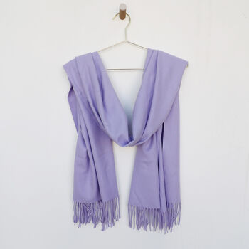 Lilac Tassel Soft Personalised Scarf Or Wrap, 4 of 11