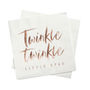 Rose Gold Foiled Twinkle Twinkle Baby Shower Napkins, thumbnail 2 of 3