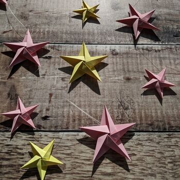 Pastel Origami Paper Stars Bunting, 2 of 6
