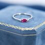 Natural Ruby Ring In Sterling Silver, thumbnail 5 of 11