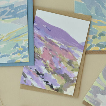 Scottish Purple Heather Mountains Card, 5 of 6
