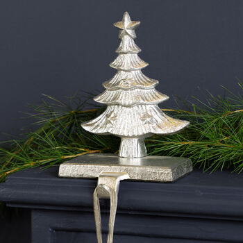 Silver Christmas Tree Stocking Hanger Hook, 3 of 7