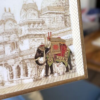 Square Wood Decorative Tray Bedside Trinket Dish, 7 of 12