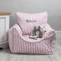 Personalised Childs Pink Stripe Bean Bag Chair, thumbnail 3 of 3