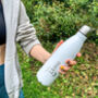 Sporty Stainless Steel Water Bottle With Two Caps, thumbnail 3 of 4
