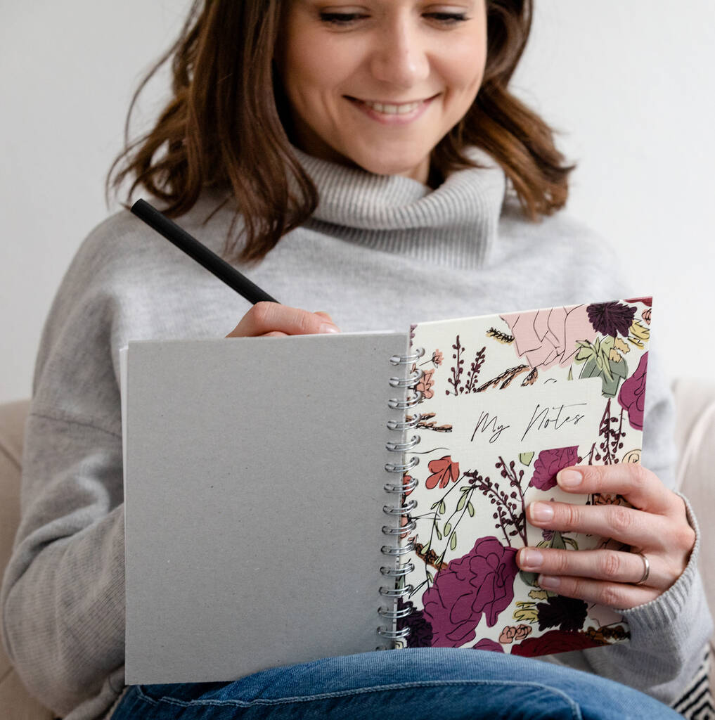 Personalised Floral Bouquet Hardback Notebook, 1 of 4