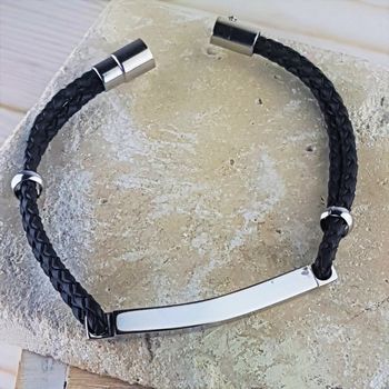 Personalised Daniel Black Leather Bracelet, 2 of 7