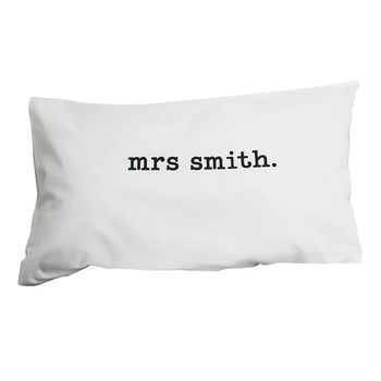 Mr And Mrs Personalised Pillow Case Set, 8 of 10