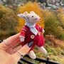Felt Mouse With Grey Scarf, thumbnail 3 of 5
