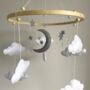 Handmade Moon And Stars Baby Crib Mobile, thumbnail 4 of 5