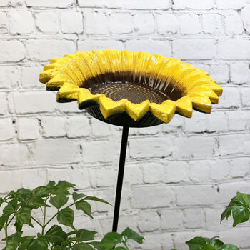 Cast Iron Sunflower Bird Feeder Garden Ornament, 6 of 6